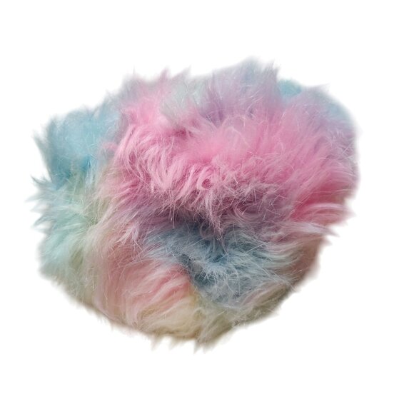 Justice Pet Shop Rainbow Faux Fur Fuzzy Bean Bag Chair Plush Bed Toy Kawaii Cute - Picture 4 of 8